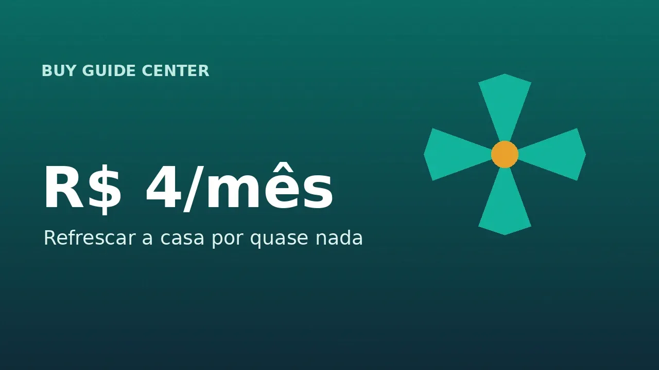 Ventilador de teto instalado em uma sala